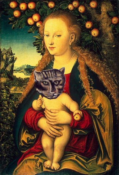 Virgin and cat